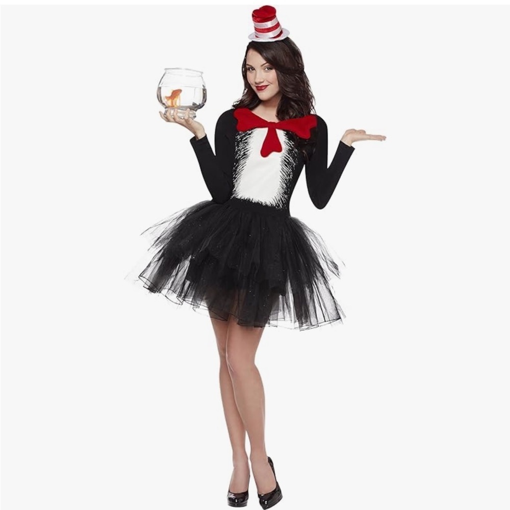 NWT Spirit Adult Small 4-6 Dr Seuss Character Tutu Dress Costume Hat Party New